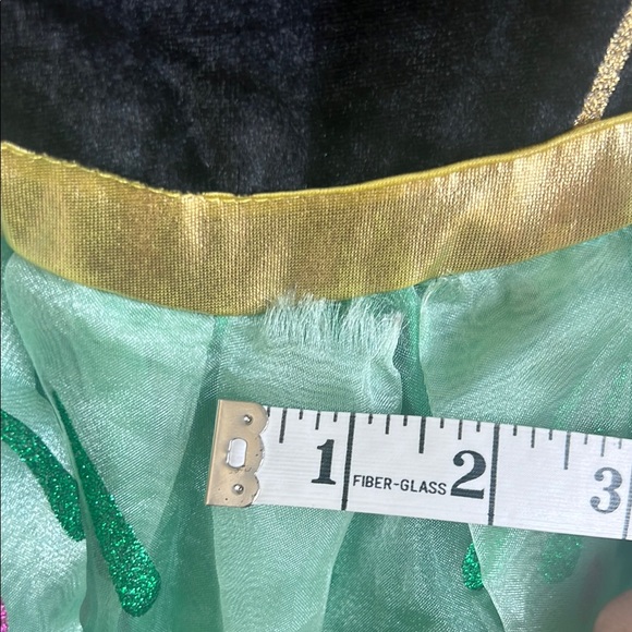 Elegant Green and Gold Kids Costume Dress - Picture 3 of 13